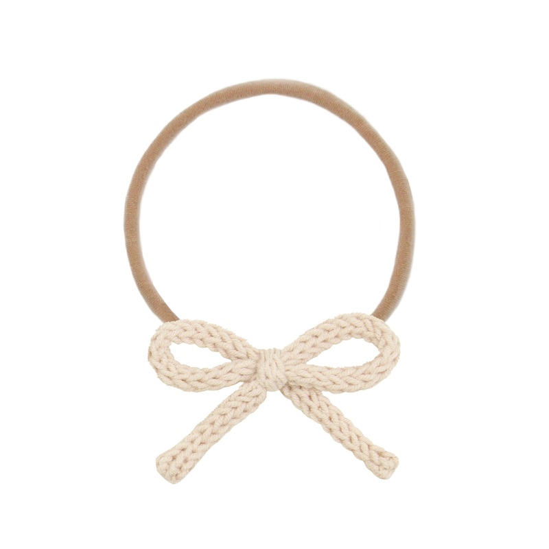 Crochet Bow – Oat Headband