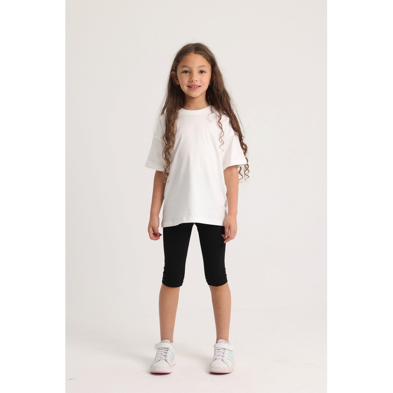 Unisex Kids Basic Cotton T-Shirt – White