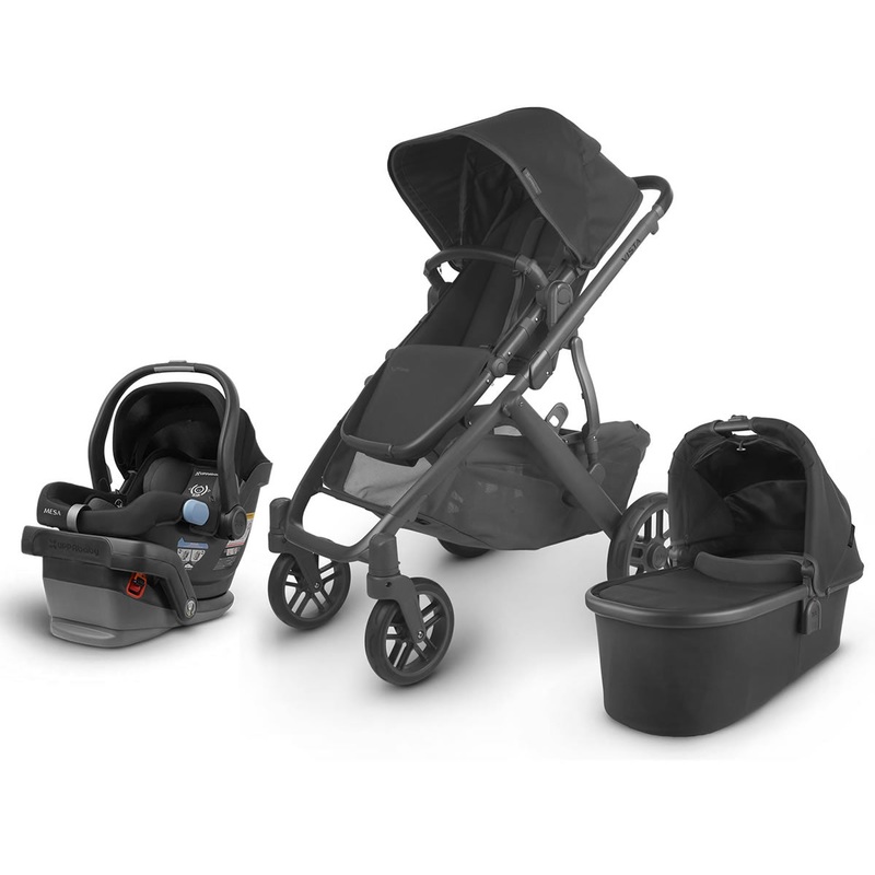 UPPAbaby VISTA V2 + MESA Travel System Bundle – Jake (Black/Carbon/Black Leather)