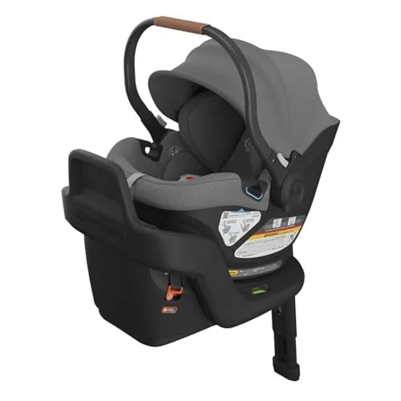 Aria Lightweight Infant Car Seat /Base with Load Leg – Charcoal Mlange/Saddle Leather