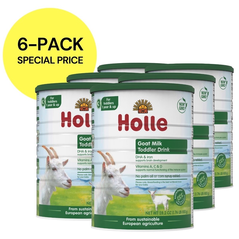 Holle Stage 3: Goat Milk Toddler Drink – Non GMO (28.2oz each, 6 Pack)