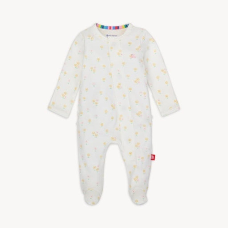 Magnetic Me Evangeline Organic Cotton Footie With Ruffle