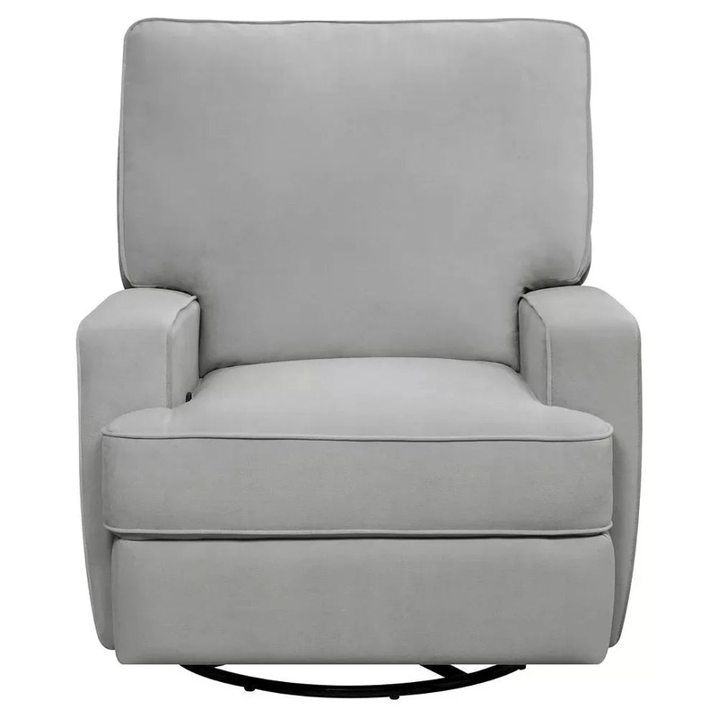Rylan 4-in-1 Swivel Glider Rocker Recliner Chair – Light Gray