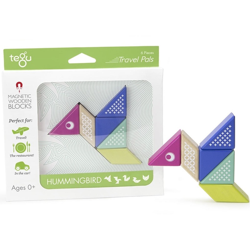 Tegu Travel Pals 6 Piece Magnetic Blocks – Hummingbird