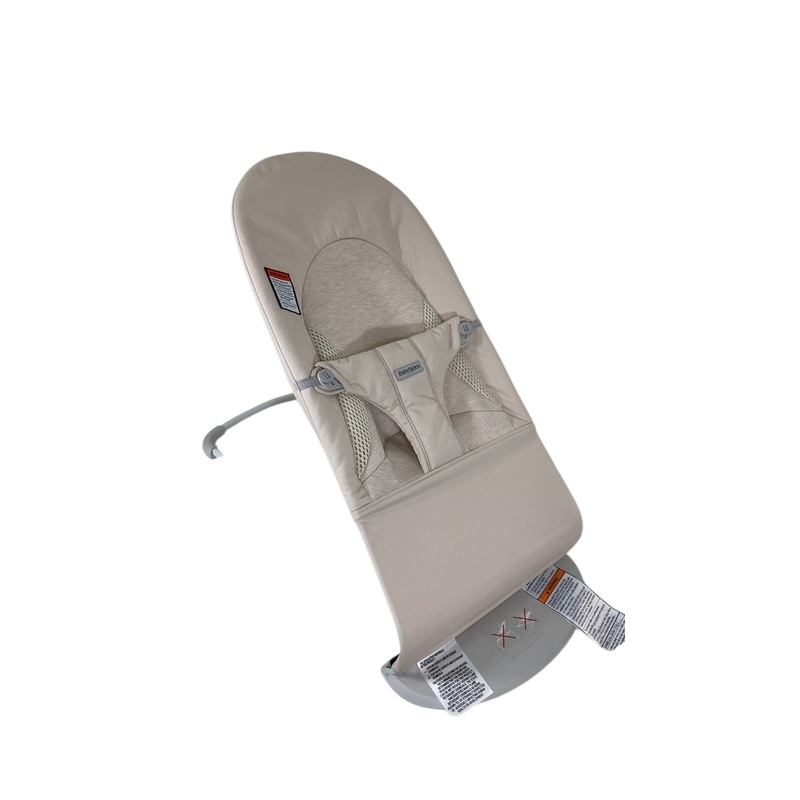 BabyBjorn Bouncer Balance Bundle With Toy Bar, Flying Friends, Light Gray Frame, Light Beige