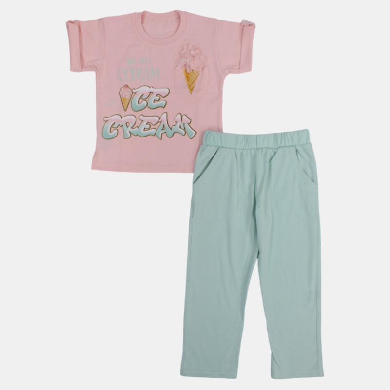 Girls Pajama Set –  Ice Cream Print