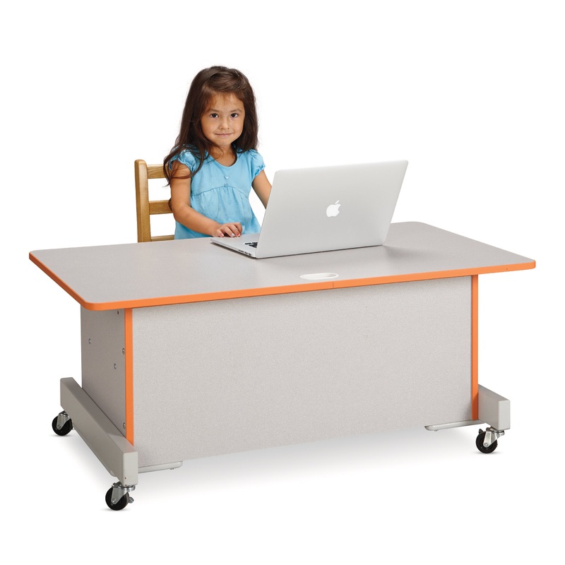 Rainbow Accents Apollo Single Computer Desk – Purple