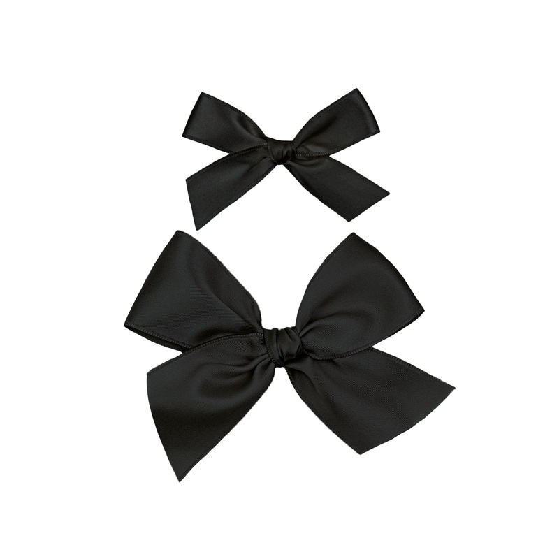 Satin Bow – Black Clip