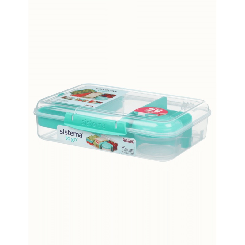Sistema Lunch Box  BPA Free Plastic Aqua 1.48ml