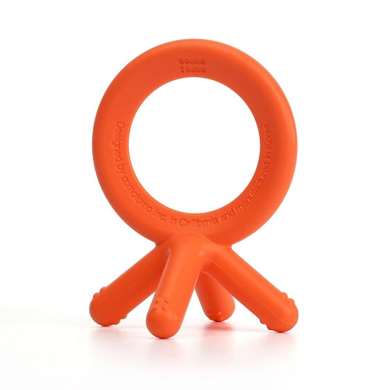 Comotomo Silicone Baby Teether Orange