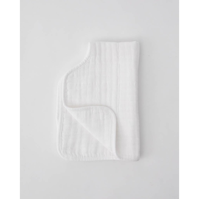 Little Unicorn Cotton Muslin Burp Cloth – White