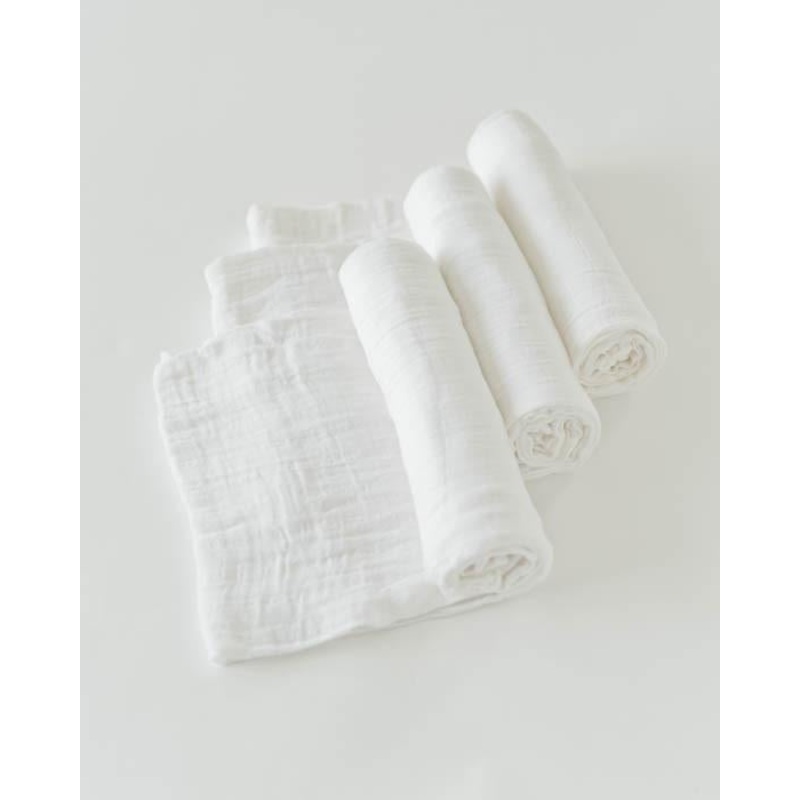 Little Unicorn Cotton Muslin Swaddle 3-Pack – White