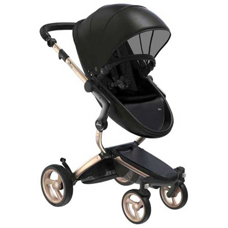Mima Xari 4G Complete Stroller, Gold – Black / Black