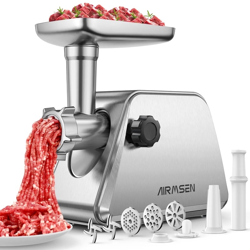 Stainless Steel Electric Meat Grinder – 3 In 1 Mincer with Sausage Maker Kit