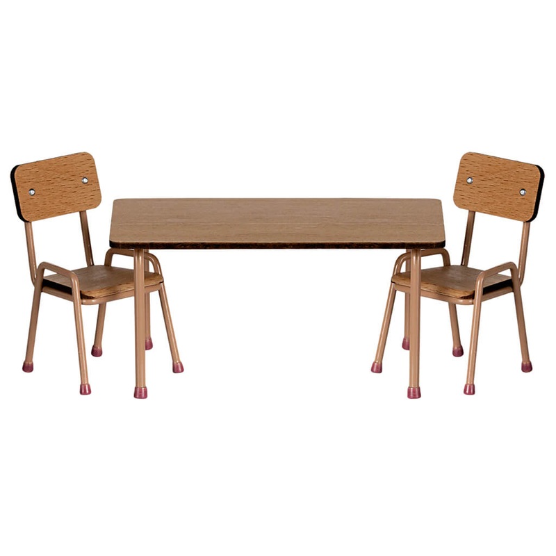 Table and Chair Set, Mouse – Dark powder