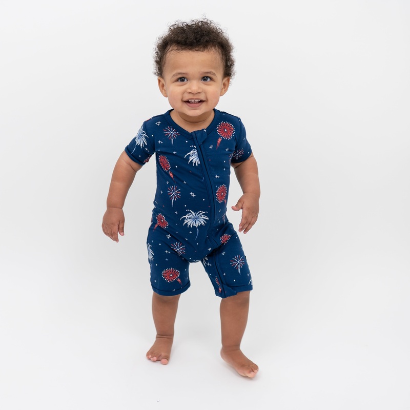 Zippered Shortall Romper in Celebration