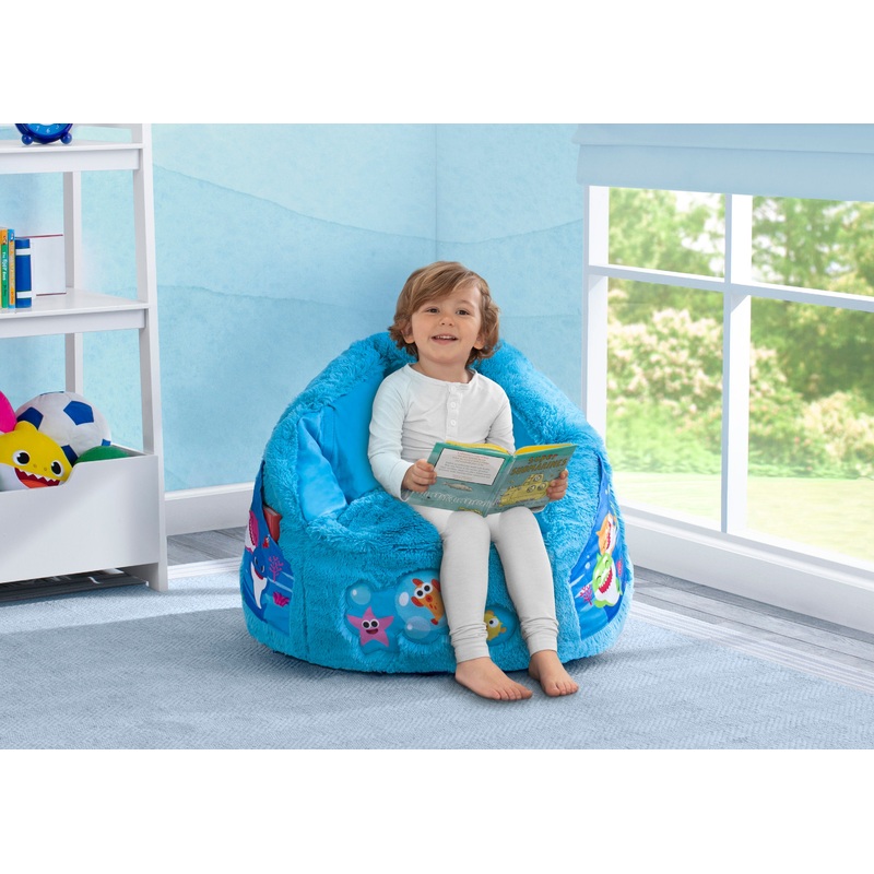 Baby Shark Cozee Fluffy Chair, Toddler Size (for Kids Up to 6 Years Old)