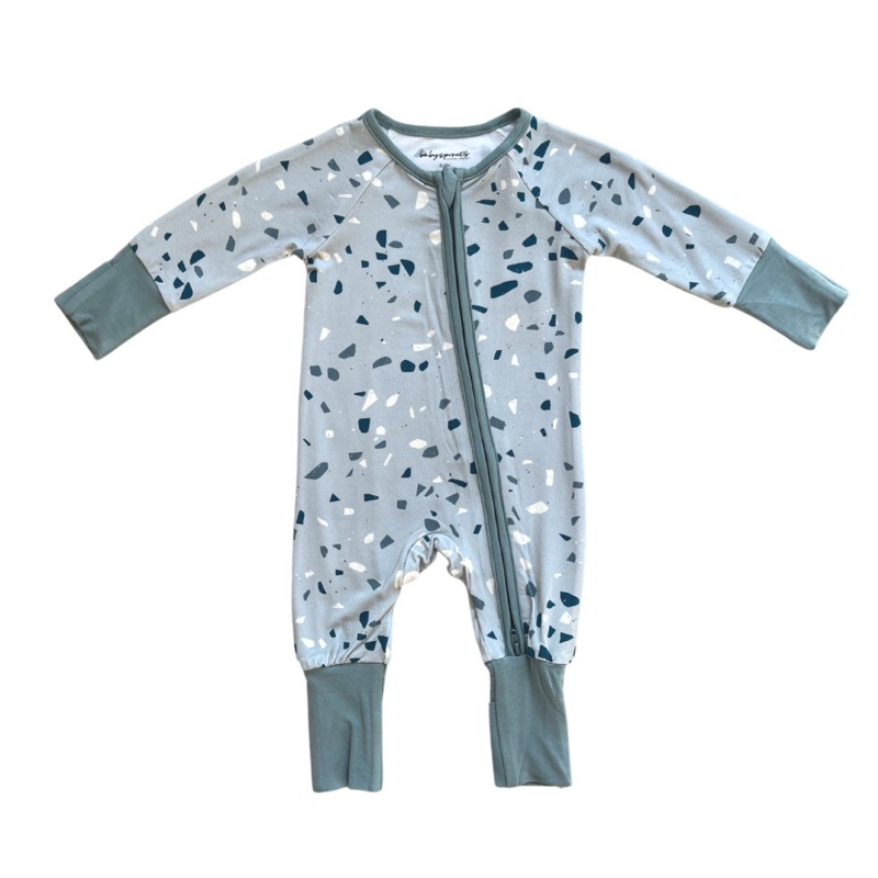 Baby Sprouts Footless Romper | Terazzo In Rain