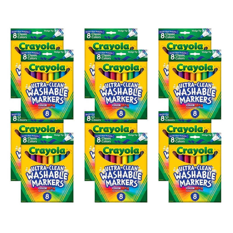 Crayola  Washable Wedge Tip Markers (12 Pack)