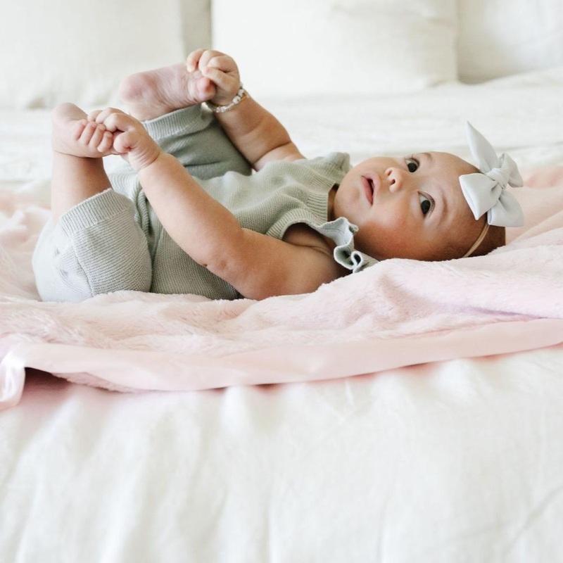 Light Pink Satin Border Blanket – Mini