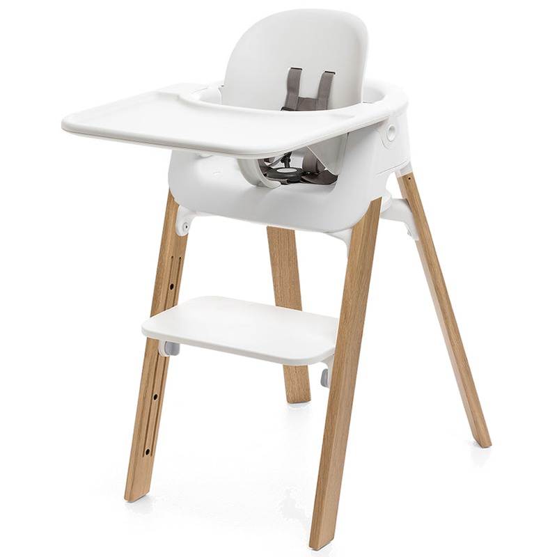 Stokke Steps Complete High Chair – White/Oak Natural