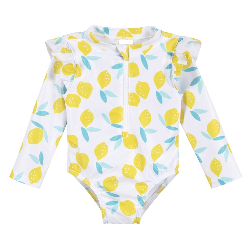 Baby & Toddler Girls UPF 50+ Lemon Squeeze Rash Guard