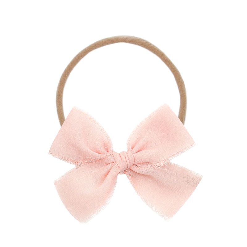 Chiffon Bow – Blush Headband