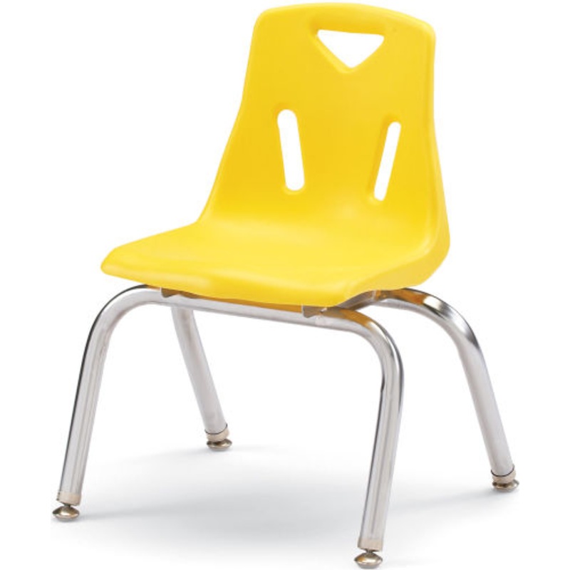 Berries Stacking Chair with Chrome-Plated Legs – 10″ Ht – Yellow
