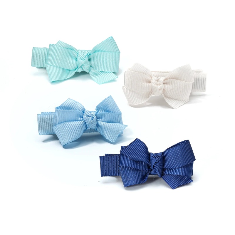 Lilies & Roses Baby Bows Hair Clips – Shades of Blue