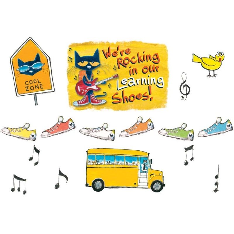 Pete the Cat We’re Rocking in Our Learning Shoes Bulletin Board Set