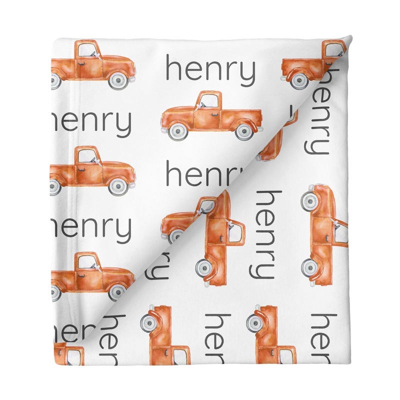Sugar + Maple Large Stretchy Blanket – Truck Orange