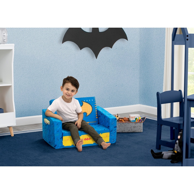 Batman Cozee Flip-Out Chair – 2-in-1 Convertible Chair to Lounger for Kids