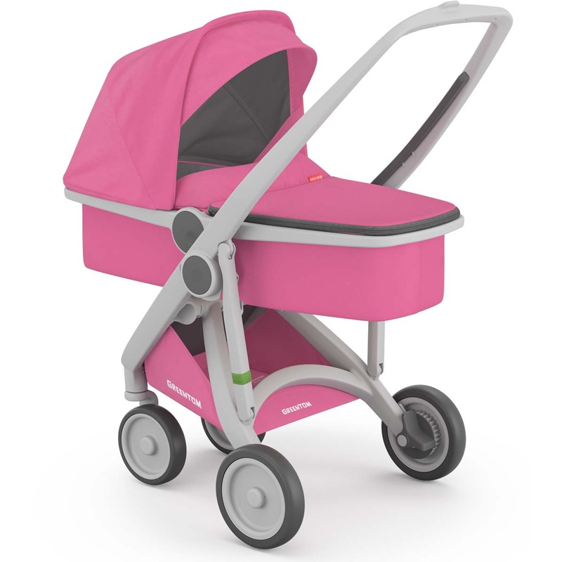 Greentom Carrycot Stroller – Grey/Pink
