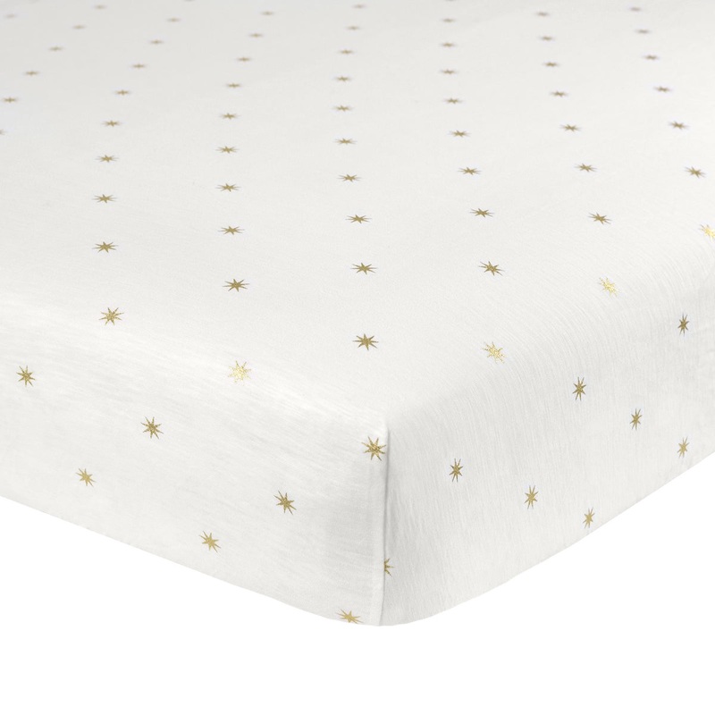 Just Born Sparkle Crib Sheet – Ivory