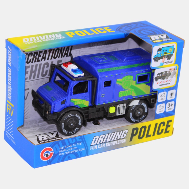 Police Car with Sound and Light  Action-Packed Playtime (Blue)