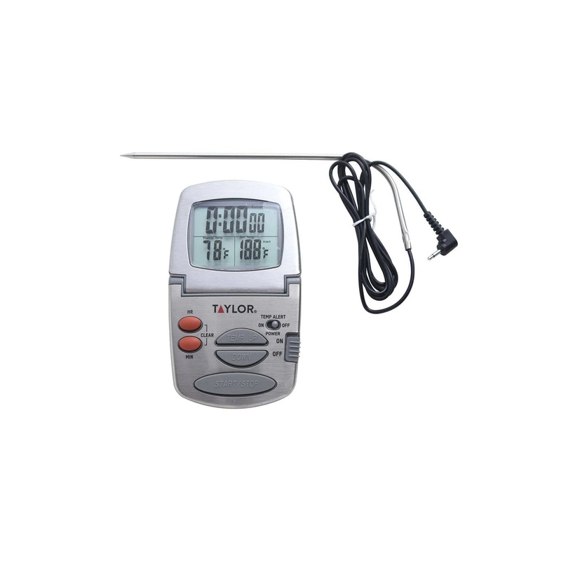 Programmable Stainless Steel Wire Probe Kitchen Meat Cooking Thermometer