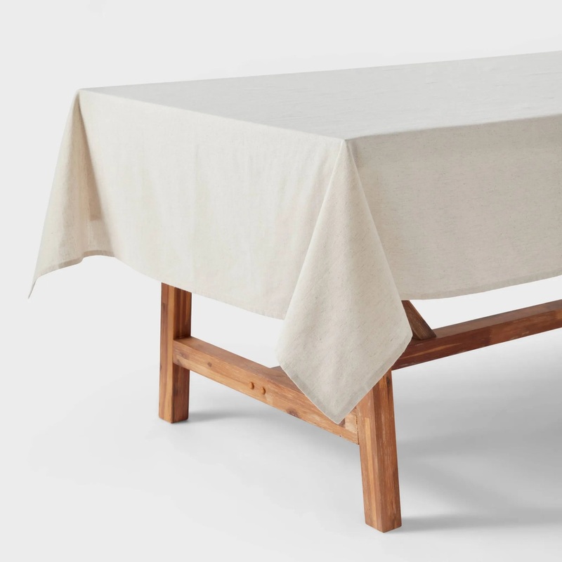 84″ x 60″ Cotton and Linen Blend Tablecloth