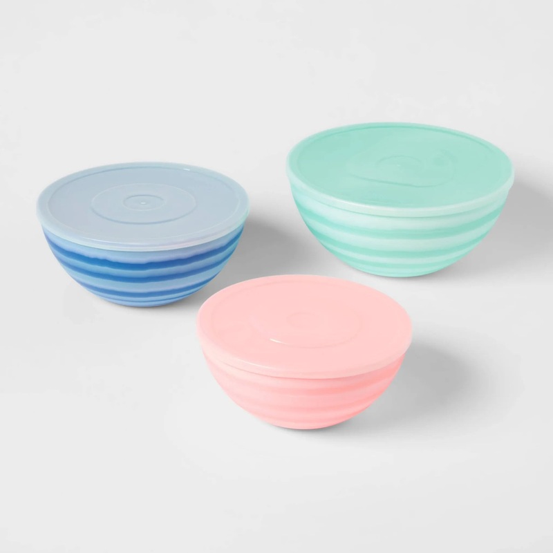 98 fl oz 3pk Packable Serving Bowl Set