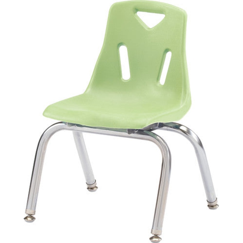 Berries Stacking Chair with Chrome-Plated Legs – 12″ Ht – Key Lime