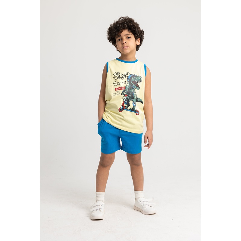 Boys Cotton Pajama Set – Stay Safe Dino Design