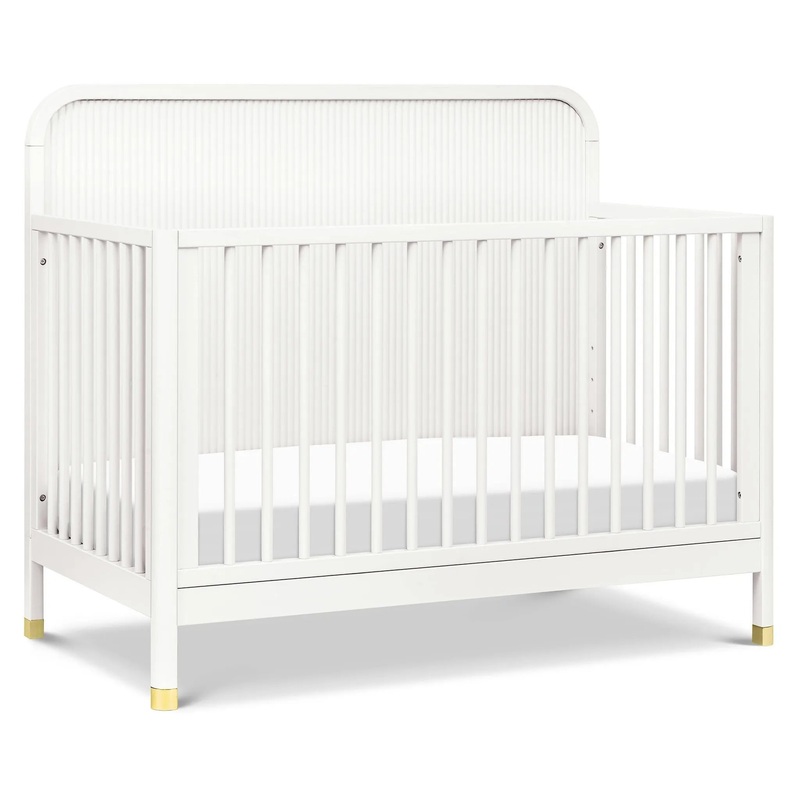 Brimsley Tambour 4-in-1 Convertible Crib – Warm White (See Description)