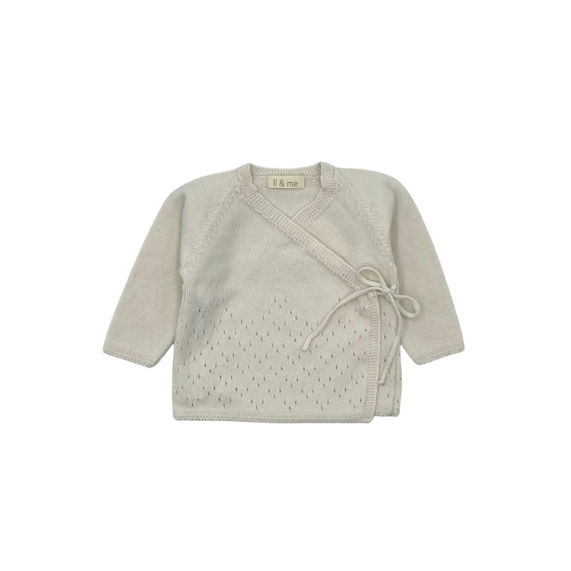 li & me Versailles Knit Kimono Top & Footed Pant Set