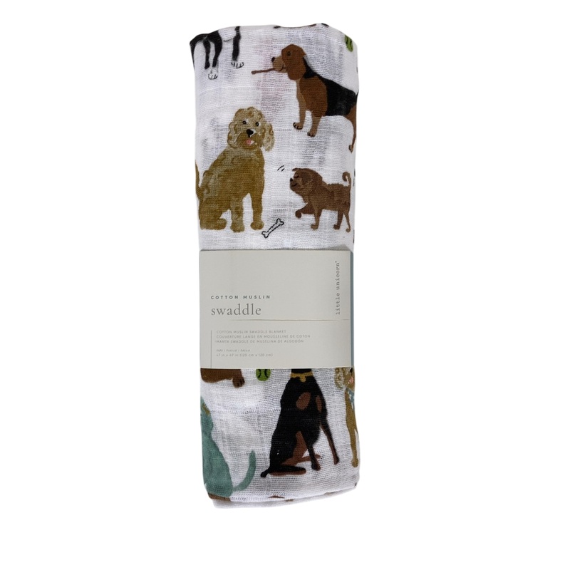 Little Unicorn Cotton Muslin Swaddle, Woof