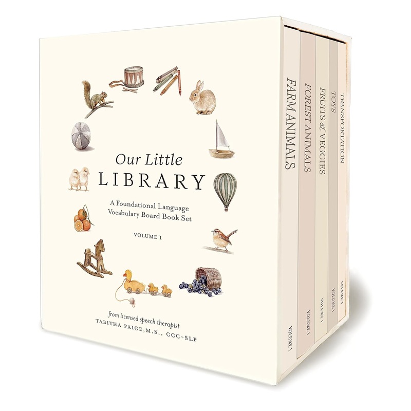 Our Little Library Book Set: A Foundational Language Vocabulary Board Book Set
