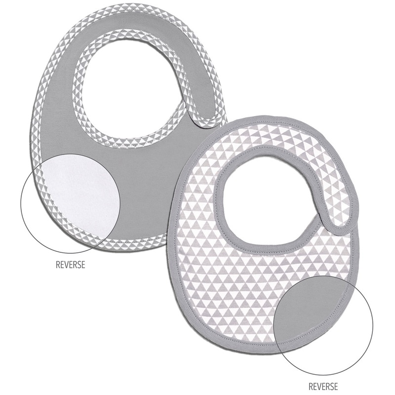 Skip Hop Petite Triangles Bib Set – Grey