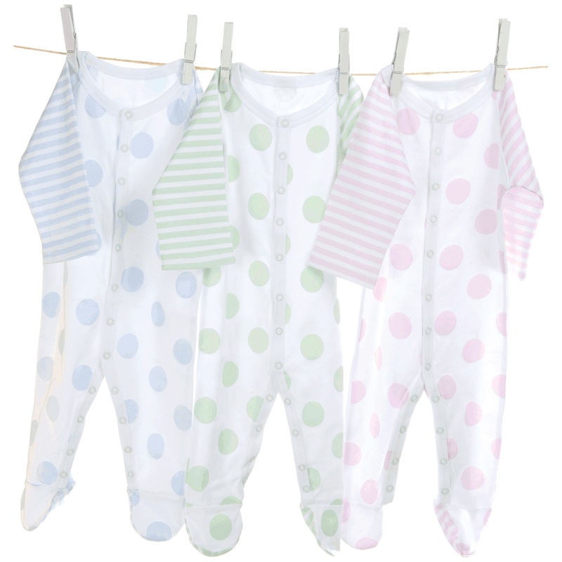 Little Giraffe Lollipop Cotton Henley Footie – 6 to 12 Months