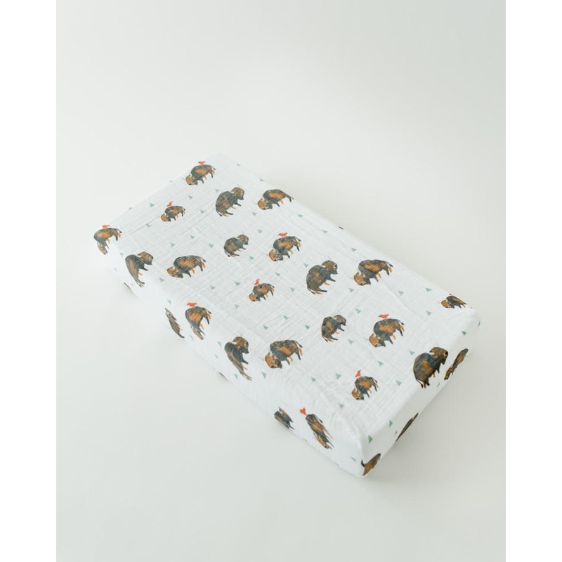 Little Unicorn Cotton Muslin Changing Pad Cover – Bison