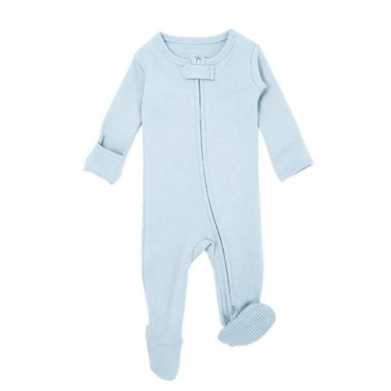 Organic Zipper Footed Sleeper – Solids