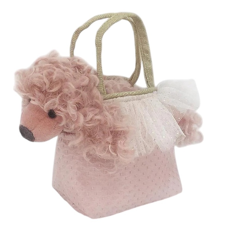 Pink Poodle Plush Toy In Purse