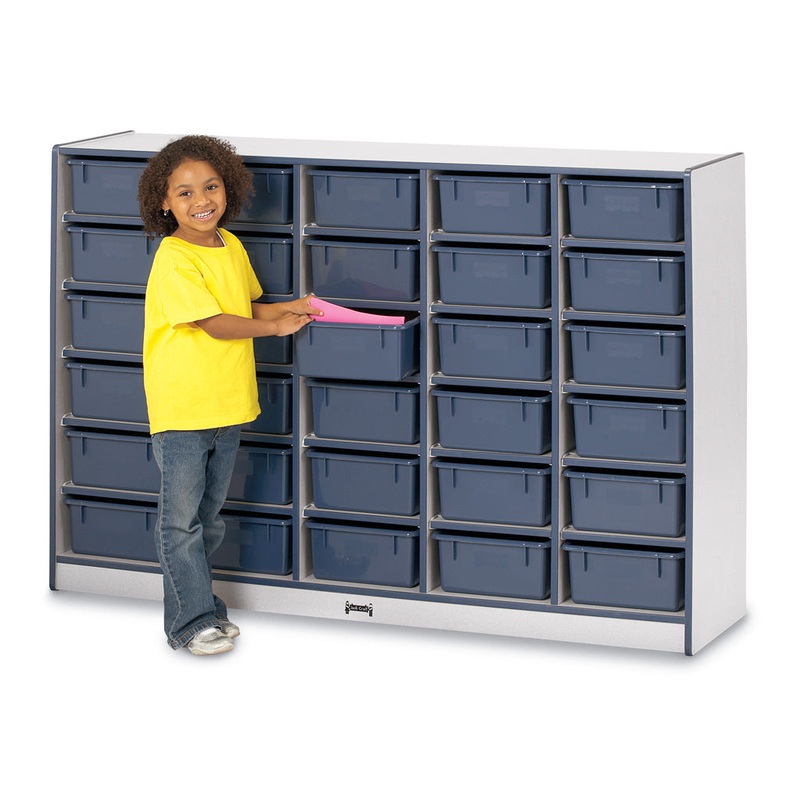Rainbow Accents 30 Tub Mobile Storage – without Tubs – Navy